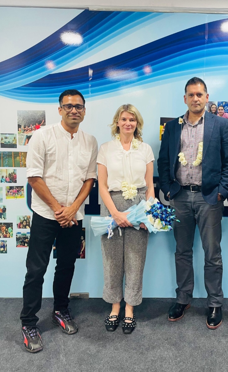 Byte Digital leaders with a client representative